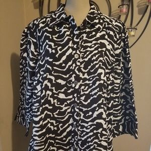 NWOT East 5th Woman 1X Linen Shirt Top